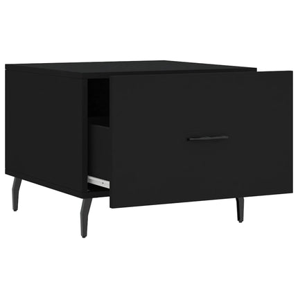 Soffbord svart 50x50x40 cm konstruerat trä