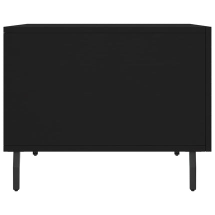 Soffbord 2 st svart 50x50x40 cm konstruerat trä
