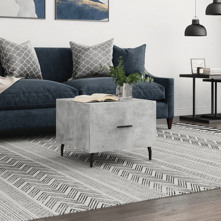 Soffbord betonggrå 50x50x40 cm konstruerat trä
