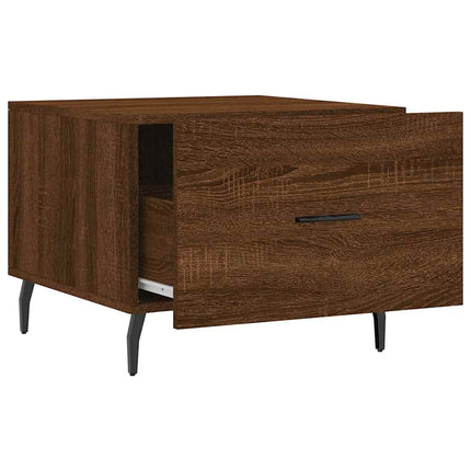 Soffbord brun ek 50x50x40 cm konstruerat trä