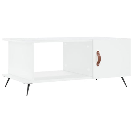 Soffbord vit 90x50x40 cm konstruerat trä
