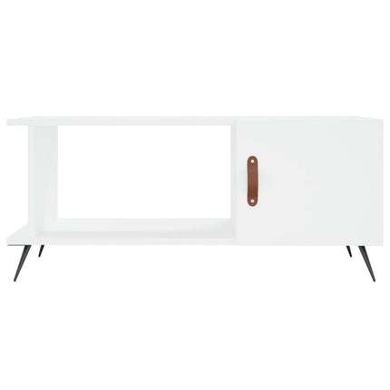 Soffbord vit 90x50x40 cm konstruerat trä