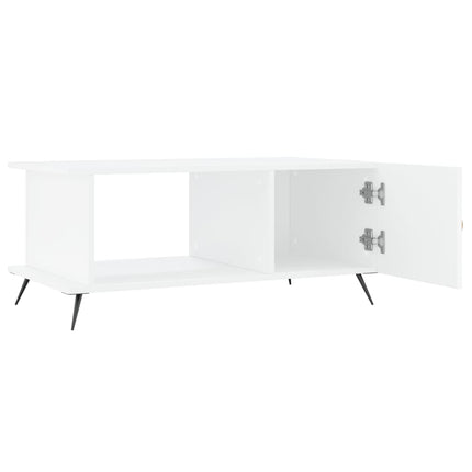 Soffbord vit 90x50x40 cm konstruerat trä