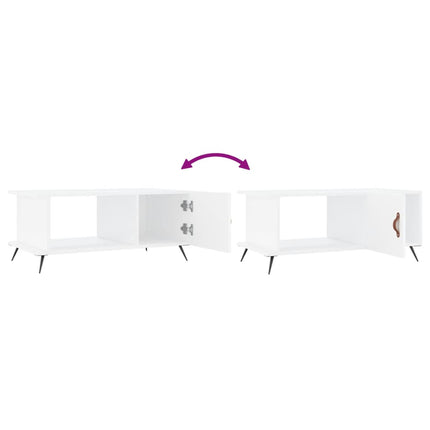 Soffbord vit 90x50x40 cm konstruerat trä