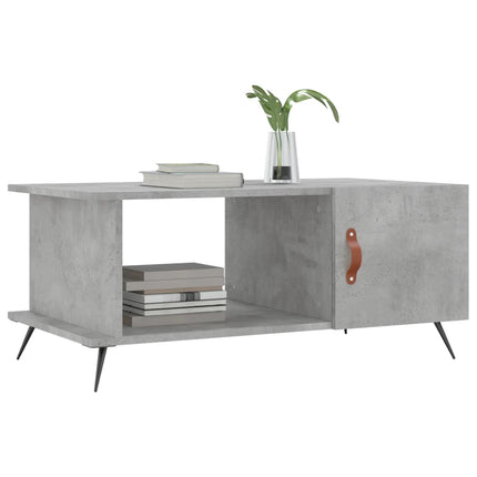 Soffbord betonggrå 90x50x40 cm konstruerat trä