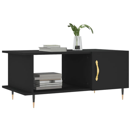 Soffbord svart 90x50x40 cm konstruerat trä
