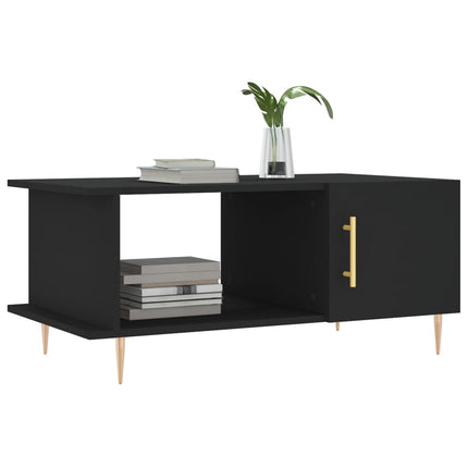 Soffbord svart 90x50x40 cm konstruerat trä