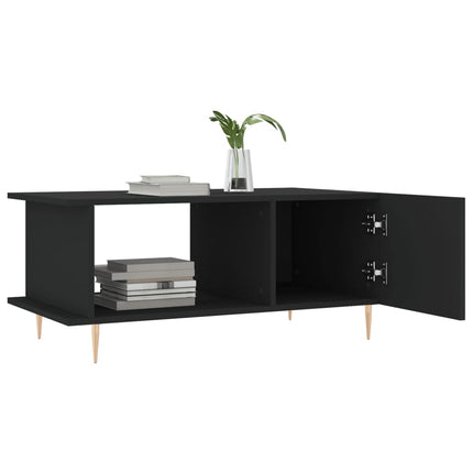 Soffbord svart 90x50x40 cm konstruerat trä