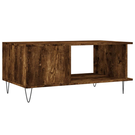 Soffbord rökfärgad ek 90x50x40 cm konstruerat trä