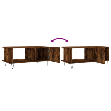Soffbord rökfärgad ek 90x50x40 cm konstruerat trä