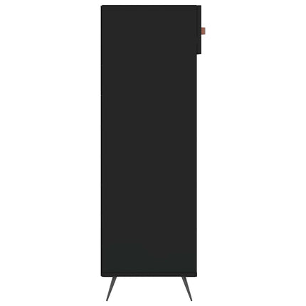 Skohylla svart 60x35x105 cm konstruerat trä