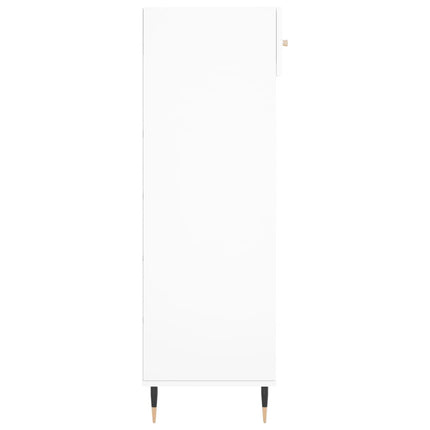 Skohylla vit 60x35x105 cm konstruerat trä