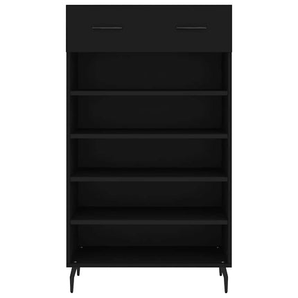 Skohylla svart 60x35x105 cm konstruerat trä