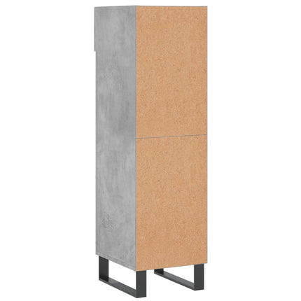 Skoskåp betonggrå 30x35x105 cm konstruerat trä