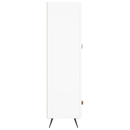 Högskåp vit 69,5x31x115 cm konstruerat trä