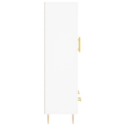 Högskåp vit 69,5x31x115 cm konstruerat trä
