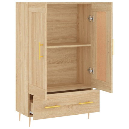 Högskåp sonoma-ek 69,5x31x115 cm konstruerat trä