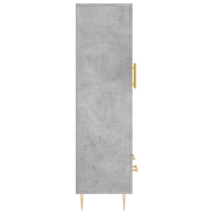 Högskåp betonggrå 69,5x31x115 cm konstruerat trä