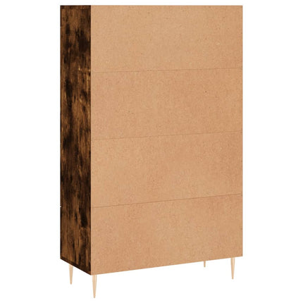 Högskåp rökfärgad ek 69,5x31x115 cm konstruerat trä