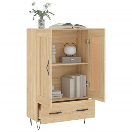 Högskåp sonoma-ek 69,5x31x115 cm konstruerat trä