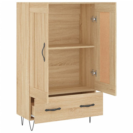 Högskåp sonoma-ek 69,5x31x115 cm konstruerat trä