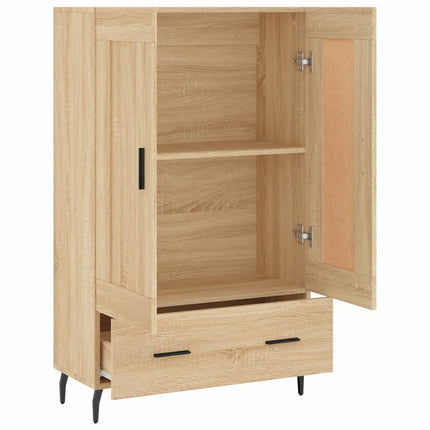 Högskåp sonoma-ek 69,5x31x115 cm konstruerat trä