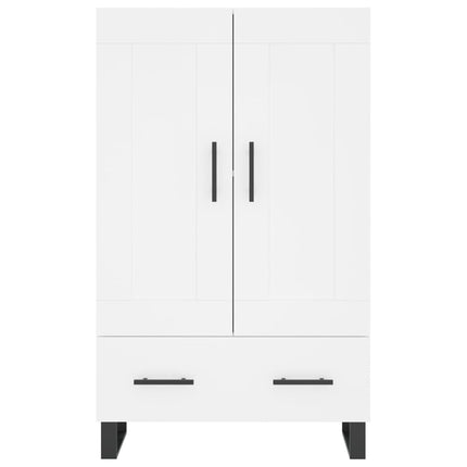 Högskåp vit 69,5x31x115 cm konstruerat trä