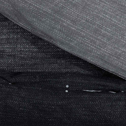 Bäddset mörkgrå 220x240 cm bomull