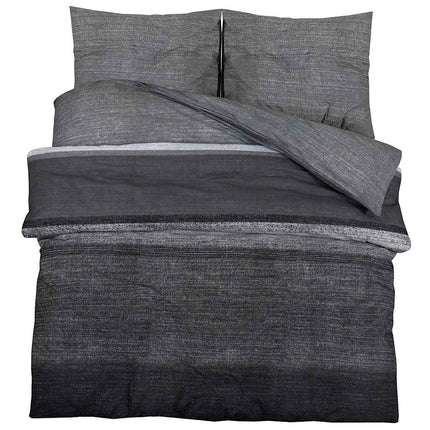 Bäddset mörkgrå 260x220 cm bomull