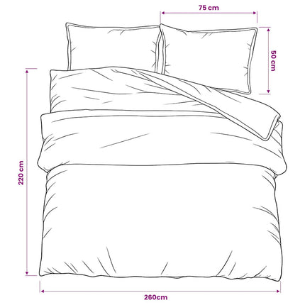 Bäddset rosa 260x220 cm bomull