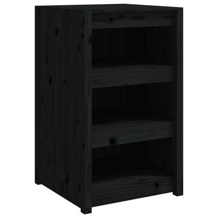Köksskåp för utomhusbruk MEPPEL svart 55x55x92 cm massiv furu