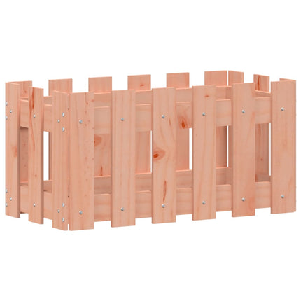 Odlingslåda med staket-design 60x30x30 cm massivt douglas-trä