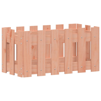 Odlingslåda med staket-design 60x30x30 cm massivt douglas-trä