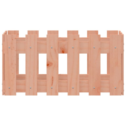 Odlingslåda med staket-design 60x30x30 cm massivt douglas-trä