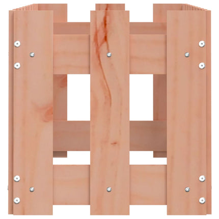 Odlingslåda med staket-design 100x30x30 cm massivt douglasträ
