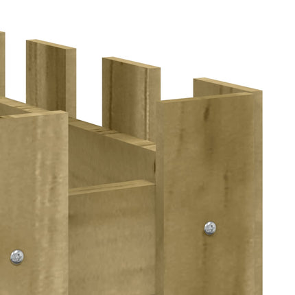 Odlingslåda med staket-design 100x50x50 cm impregnerad furu