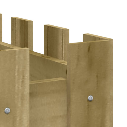 Odlingslåda med staket-design 150x30x30 cm impregnerad furu
