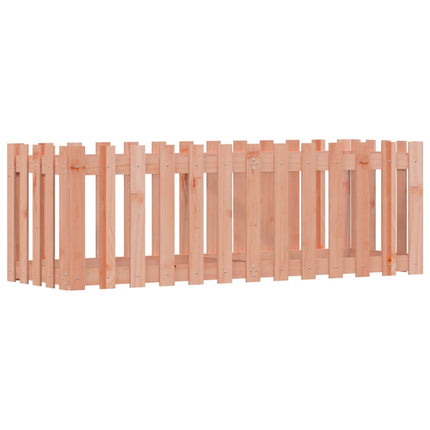 Odlingslåda med staket-design 150x50x50 cm massivt douglasträ