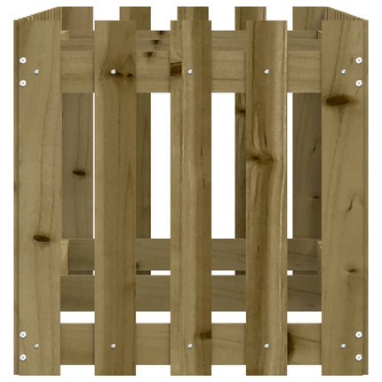 Odlingslåda med staket-design 150x50x50 cm impregnerad furu