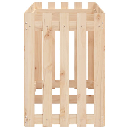 Odlingslåda med staket-design 150x50x70 cm massiv furu