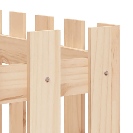 Odlingslåda med staket-design 150x50x70 cm massiv furu