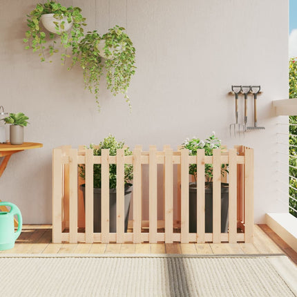 Odlingslåda med staket-design 150x50x70 cm massiv furu