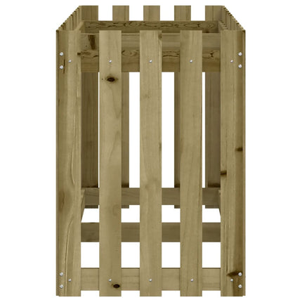 Odlingslåda med staket-design 150x50x70 cm impregnerad furu