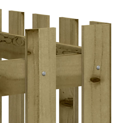 Odlingslåda med staket-design 150x50x70 cm impregnerad furu