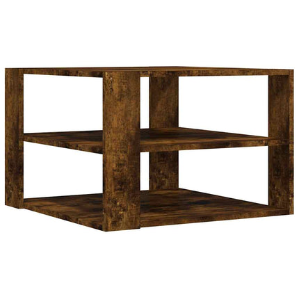 Soffbord rökfärgad ek 58x58x40 cm konstruerat trä