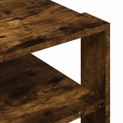 Soffbord rökfärgad ek 58x58x40 cm konstruerat trä