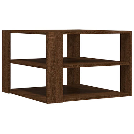 Soffbord brun ek 58x58x40 cm konstruerat trä