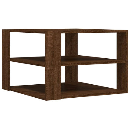 Soffbord brun ek 58x58x40 cm konstruerat trä