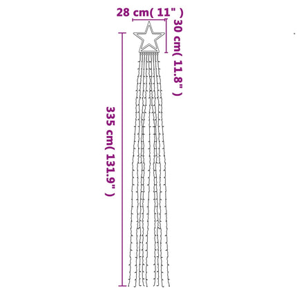 Julgransbelysning 320 LED varmvit 375 cm