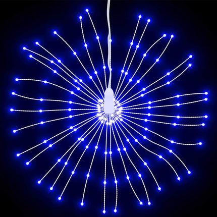 Julbelysning 4 st 140 LED blå 17 cm